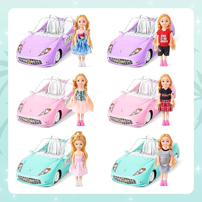 Blue Remote Control Car for Girls, 1:18 Scale RC Cars with LED Light, 2.4 GHZ Pink Truck Toy for Toddlers Kids, Birthday R/C Toys for Boys Girls Aged 4-7 (Batteries Not Included)