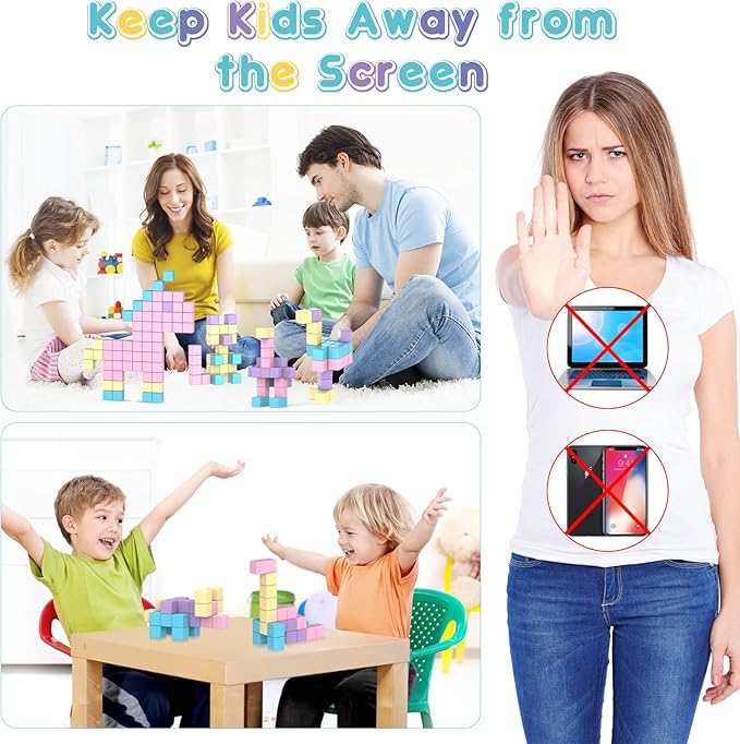 Magnetic Building Blocks Toys for Toddler Girls Boys Age 3-5 5-7 4-8 Macaron Magnetic Blocks Stem Sensory Toys, Preschool Learning Activities Birthday for 3 4 5 6 7 Year Old Boys Girls