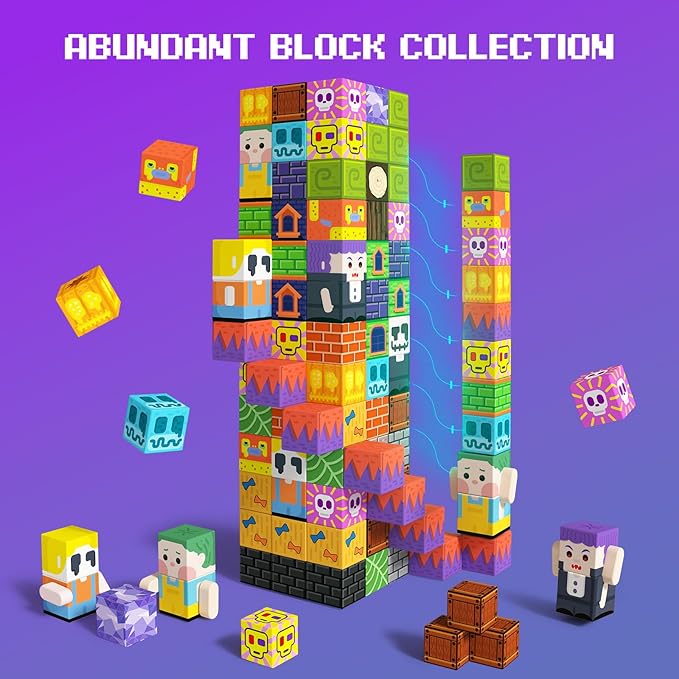 GobiDex Magnetic Blocks, 100PCS Building Toys for Kids 3+, Upgraded Zomblock STEM Sensory Magnets Construction Set, Birthday for Boys & Girls