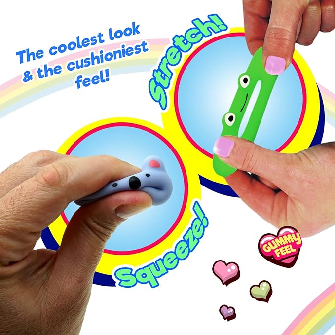 JA-RU Mini Mochi Squishy Animals (1 Pack) Cute Jiggly Donut Squishies for Kids & Adults, Boys & Girls. Stress Relief Fidget Gummy Toys. Bulk Party Favors Birthday Goodie Bags Class Prizes. 3352-1