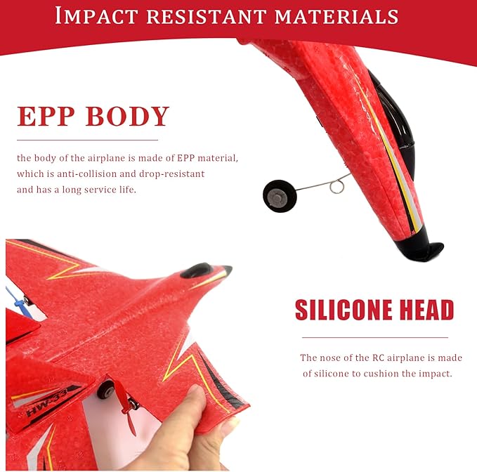 RC Plane for Kids Over 12 Years and Up,2CH Foam Remote Control Airplane Wireless Toys,Hobby RC Glider Aircraft Gifts for Beginners Boys Girls Adult Red