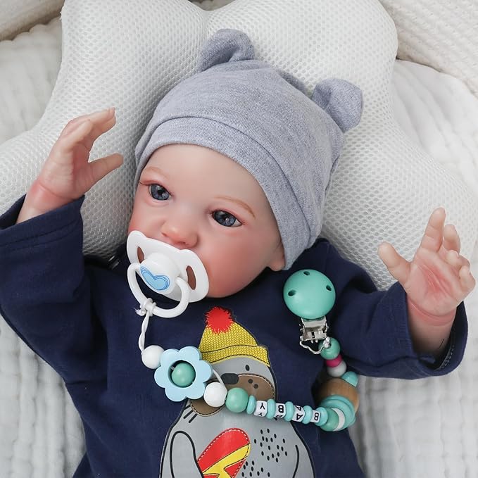 WOOROY Realistic Reborn Baby Dolls Boy - 19 Inch Lifelike Newborn Baby Dolls Handmade Real Life Baby Dolls Reborn Toddler with Soft Cloth Body Gift Toys for Kids Age 3 +