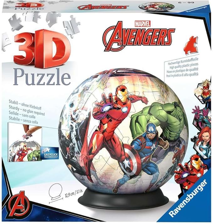 Ravensburger Marvel Avengers 3D Jigsaw Puzzle for Kids Age 6 Years Up - 72 Pieces - No Glue Required