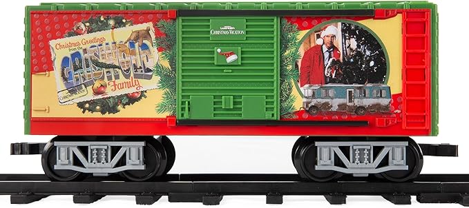 Lionel Battery-Operated Christmas Vacation Toy Train Set with Locomotive, Train Cars, Track & Remote with Authentic Train Sounds, & Lights for Kids 4+