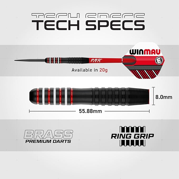 Winmau Darts - Masters Pro Premium Bristle Dartboard Set - Includes Dart Board, Darts, Flights, Shafts and Oche Strip - Professional Steel Tip Darts & Dart Board for Adults