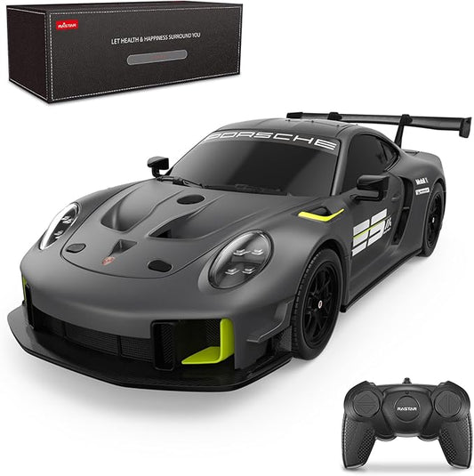 RASTAR Porsche 911 GT2 RS Model Car, 1:24 Scale RC Porsche 911 GT2 RS Clubsport 25 Remote Control Car for for Kids Adults, RC Sports Supercar Grey