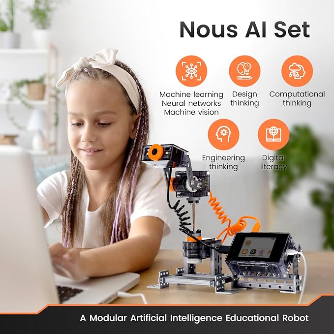 Nous AI Robot for Kids Ages 12+, STEM Coding Robot for Boys and Girls with Scratch & Python Programming, Robot Building Kit for Kids to Build Your Own AI Robot
