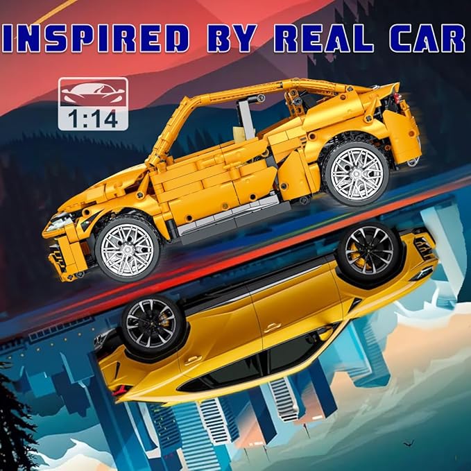 WISEPLAY Model Car Building Kits for Adults - Collectible Models Car to Build - Technic Set 1:14 Scale 1510 Pieces - Great Birthday Gift