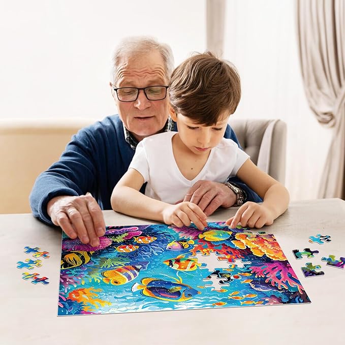 4 Pack 100 Piece Puzzles for Kids Ages 4-6 - Jigsaw Puzzles for Kids Ages 6-8 8-10 100 Piece Jigsaw Puzzle for Adults Toddler Children Learning Educational Puzzles Toys Gifts for Girls Boys