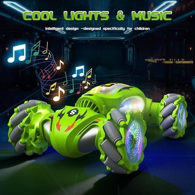 RC Stunt Cars Remote Control Car Double-Sided Driving 360-degree Flips Rotating Toy All Terrain Off-Road car,4WD Gesture Sensing Stunt Car for Boys 6-12 Year Old for Kids