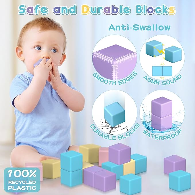 Magnetic Building Blocks Toys for Toddler Girls Boys Age 3-5 5-7 4-8 Macaron Magnetic Blocks Stem Sensory Toys, Preschool Learning Activities Birthday for 3 4 5 6 7 Year Old Boys Girls