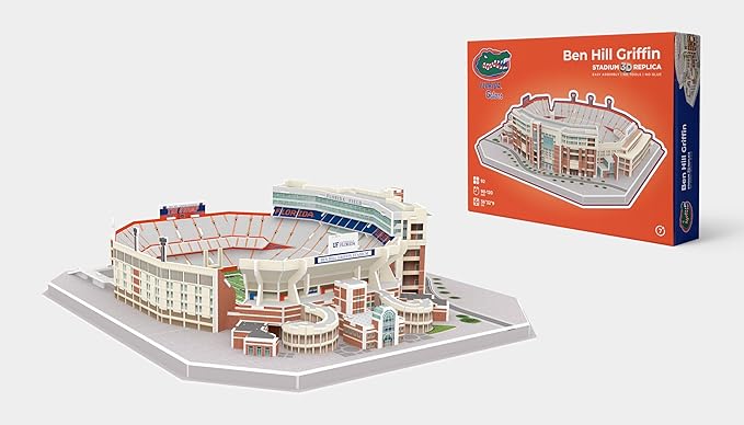 Pro-Lion 3D Jigsaw Puzzle of Ben Hill Griffin Stadium -92 Pieces | Home of Florida Gators | NCAA Football Gifts for Age 7+