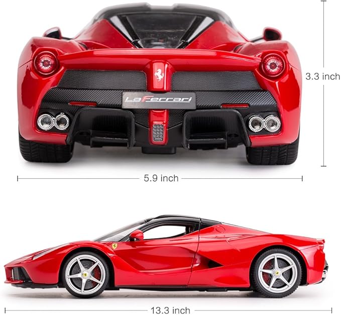 RASTAR RC Car | 1/14 Scale Ferrari LaFerrari Radio Remote Control R/C Toy Car Model Vehicle for Boys Kids, Red