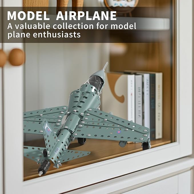 Model Airplane STEM Building Projects Toys - DIY Building STEM Projects Toys for Kids Boys Girls Ages 8-12-16, Assembly Science Kit Model Plane Birthday Gift Toys for Kids Boys 8 9 10 11 12 Years Old