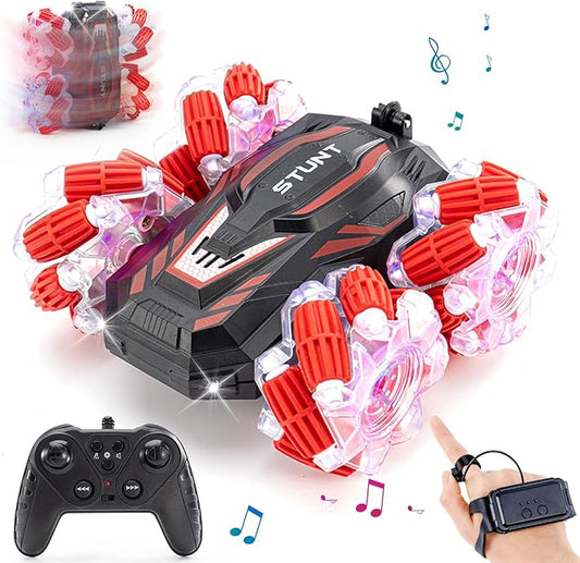 Gesture Sensing RC Stunt Car, Best Birthday Gifts for Kids,Double-Sided 360° Flips RC Cars for Boys Age 6-12 8-12 Birthday Gifts Toy Cars,4WD Transform Off Road for Rotating