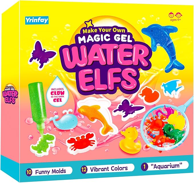 Aqua Fairy Water Gel Kit for Kids - Water Elf Toy Kits - DIY Squishy Water Toys - Arts and Crafts for Kid - Make Your Own Squishies Toys Gifts for Boys & Girls