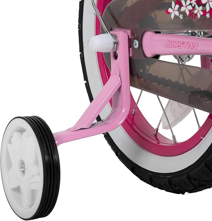 JOYSTAR 12 14 16 Inch Kids Cruiser Bike for Ages 2-7 Years Old Girls & Boys, Children's Bicycle with Training Wheels, Coaster Brake, Fenders & Adjustable Seat