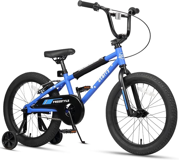 12 14 16 18 Inch Kids Bike BMX Style Bicycle with Training Wheels Coaster Brake for 1-10 Years Old Toddlers Boys Girls Multiple Colors