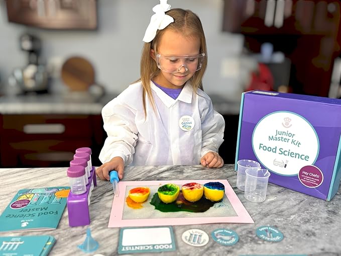 Tovla Jr. Kids Food Science Kit – Real Cooking Tools + Edible Experiments – Montessori-Inspired STEM Activity Set for Ages 4-12