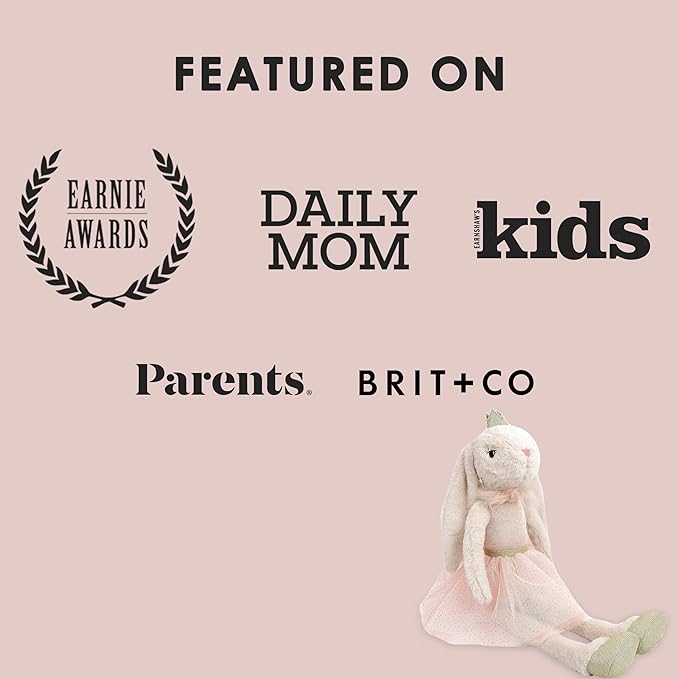 MON AMI Princess Brianna Bunny Doll - 18", Soft & Cuddly Plush Animal Doll, Use as Toy or Room Décor, Great Gift for Kids, Boys, Girls