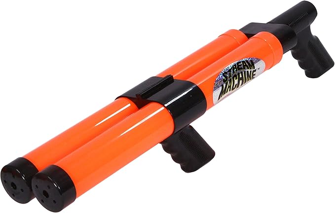 Stream Machine Water Gun Launcher - Double Barrel Water Blaster - Squirt Gun for Outdoor Games - Swimming Pool Toys (Colors Vary)