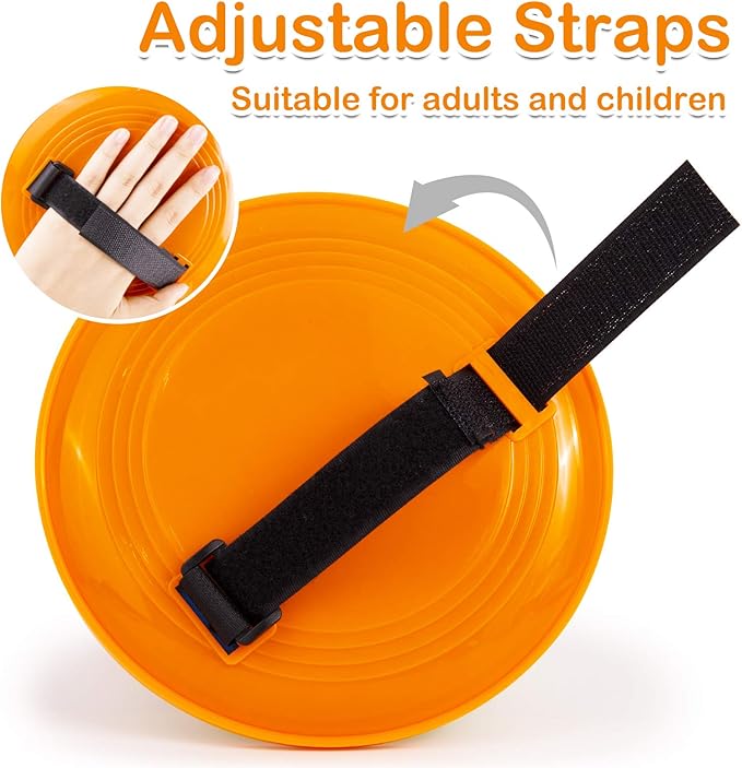 Kids Outdoor Toys - Toss and Catch Game Set, Outside Yard Camping Beach Pool Toys Games for Boys Girls 3 4 5 6 7 8 9 10 Year Old, 4 Paddles 4 Balls (Orange+Orange)