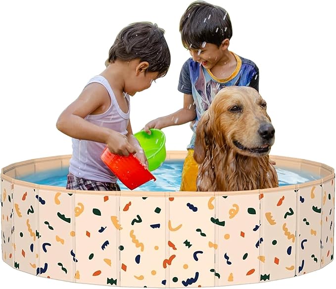 Ball Pits for Toddlers, 47" x 12" Foldable Kiddie Pool Dog Ball Pits Collapsible Baby Pool Dog Swimming Pool Portable Sandbox Kid Pool Indoor and Outdoor Game Without Balls