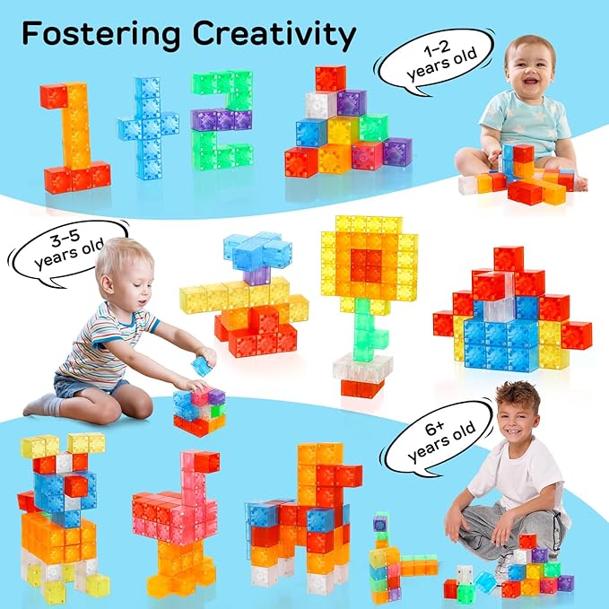 TOY Life 36PCS Magnetic Blocks for Kids Ages 4-8, Magnetic Building Blocks for Toddlers 3-5, Magnet Blocks, Magnetic Toys, Magnet Toys for Toddler, Kids Building Blocks, Toddler Building Toys for Kids