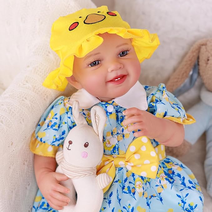 BABESIDE Lifelike Reborn Baby Dolls - Leen 20 Inch Soft Body Realistic-Newborn Smile Baby Boy Doll Poseable Real Life Baby Dolls for Kids Age 3+