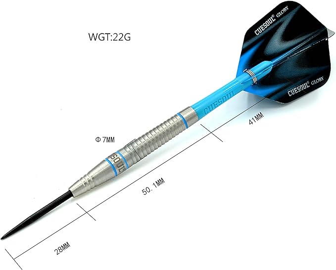 CUESOUL Professional Tungsten Steel Tip Dart Set 85% Tungsten 22g/24g/26g-Glory Series