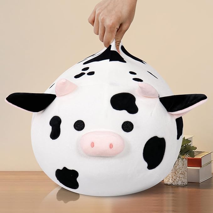 Wepop Cow Stuffed Animal Plush Toys, 20 in Cute Cow Plush Throw Pillows Soft & Cuddly Plushies Dolls Gifts for Boys Girls