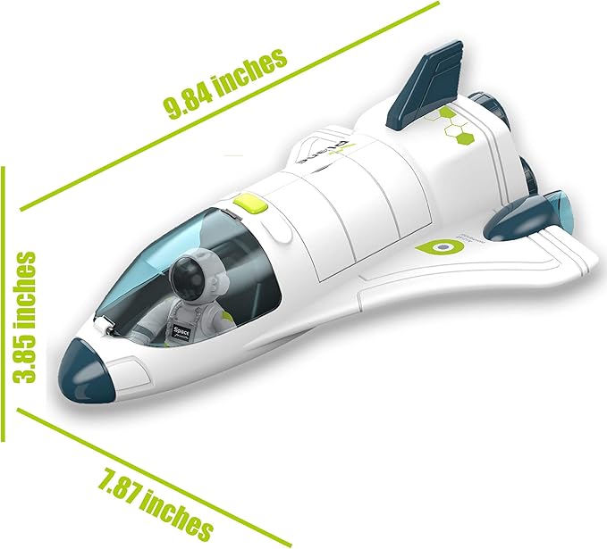 COOLDUCK Space Shuttle Toy with Lights & Sound & Astronaut Figure, Space Adventure Toy Rocket for Boys 3+