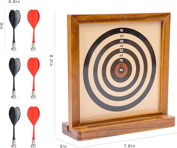 Mini Dart Board for Kids, Including 6 Darts and Double-Sided Magnetic Darts, Suitable for Interior Games and Party Games, Safety Magnetic Darts Board is The Best Gift for Boys and Girls