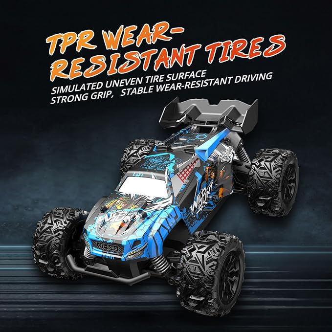 1/20 All Terrain RC Car, 20+KMH Monster Truck, 2.4Ghz Off-Road RC Vehicle with 2 Batteries, Suitable for Adults and Beginners, for Boys and Girls (Green)