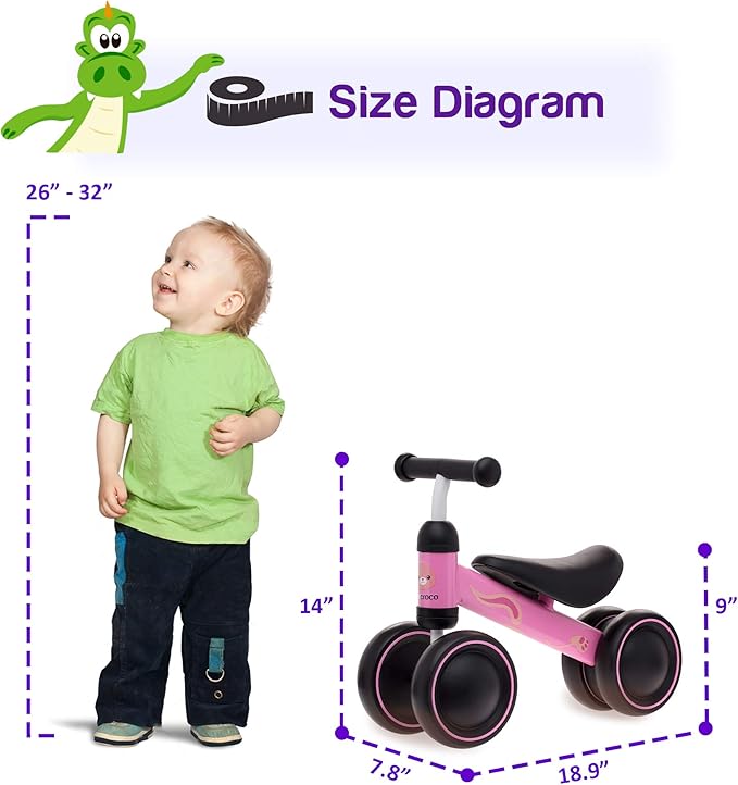 The Original Croco Ultra Lightweight and Sturdy Balance Bike.3 Models for 2, 3, 4, and 5-Year-Old Kids. Unbeatable Features. Toddler Training Bike, No Pedal