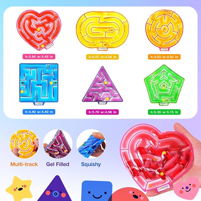 Sensory Fidget Toys for Children with Autism: Calming Gel-Filled Maze for Classroom and Home - Special Needs Sensory Toys for Kids Travel