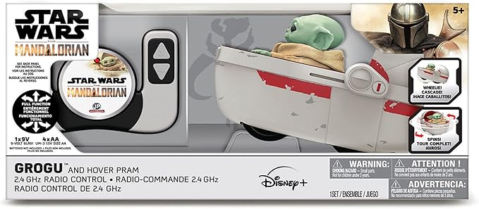 Exquisite Gaming Star Wars - The Mandalorian 9' Radio Controlled Grogu & Hover Pram, Radio Controlled R/C Vehicle, Children Ages 5 Years and Up