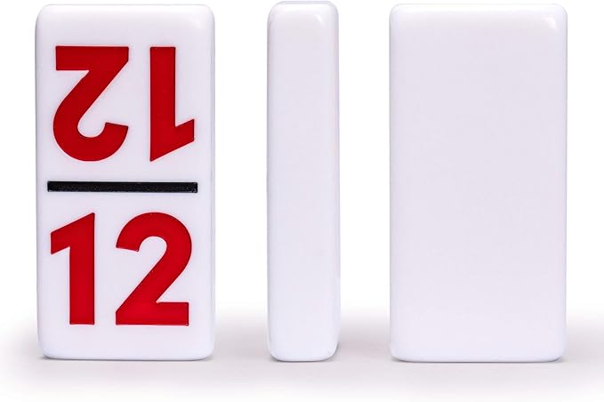 Yellow Mountain Imports Mexican Train Complete Set with Double 12 Number Dominoes, Wooden Hub, Die Cast Train Markers, and Scorepad