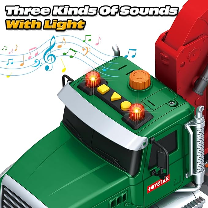 Kids Toys for 3 4 5 6 7 8 Years Old Boys, Large Garbage Sorting Truck Toy, Friction Powered Garbage Recycling Truck with Lights and Sounds, 3 Trash Bins, Birthday Gifts Toys for Toddlers Boys Girls