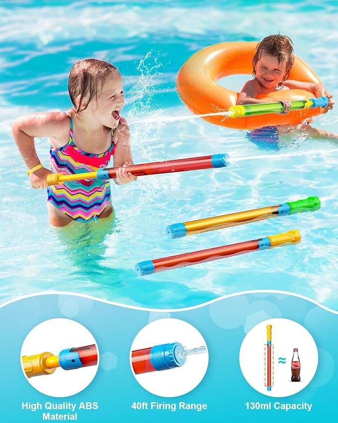 LQYoyz 24 PCS Water Soaker Blaster -16.5'' Bulk Squirt Gun for Kids Adults Water Game Fighting Toys for Summer Swimming Pool Beach Outdoor Activity
