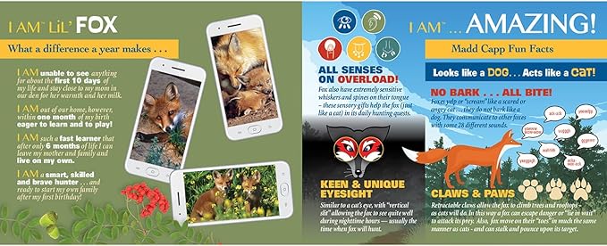 Madd Capp Puzzles Jr. - I AM Lil’ Fox - 100 Pieces - Animal Shaped Jigsaw Puzzle