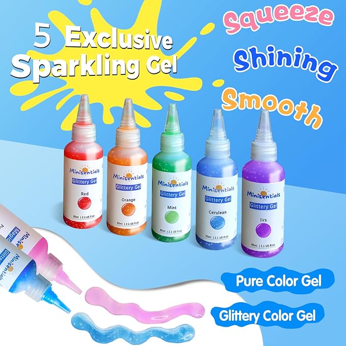 Magic Water Elf Toy Kit - Aqua Art Water Fairy Gel Kit for Kids - 10 Colors Magic Gel Water Pets - DIY Squishy Maker Set - Make Your Own Squishies Toy Crafts Party Favor for Boys & Girls Ages 6-12
