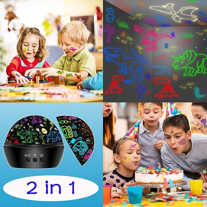 Dinosaur Toys for 3-8 Year Old Boys,Dino Projection Kids Toys for 3-8 Year Olds Boys 2 in 1 Car Toy for 2-10 Year Olds Boys,Toddler Toys,Chirstmas Stocking Stuffers Gifts for 2-10 Year Olds Kids