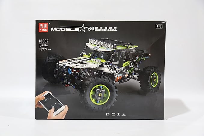 Mould King 18002 Off-Road Car Model, 1890 Pcs Building Block Climbing Vehicle with 5 Motor, Big RC Car Toy for Kids/Adult