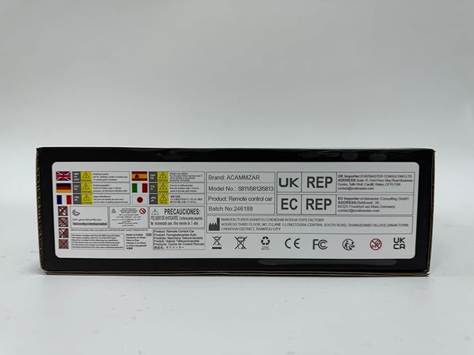 ACAMMZAR RC Drift Car, 1:24 Remote Control Car for Kids, 20KM/H 4WD High Speed RC Cars with LED Lights, Two Batteries, Extra Drifting Tires, Vehicle for Adults Boys Girls