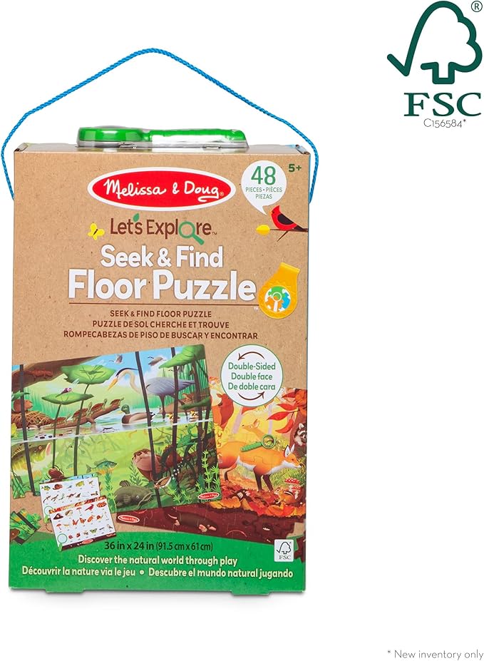 Melissa & Doug Double-Sided Seek & Find Puzzle - FSC Certified