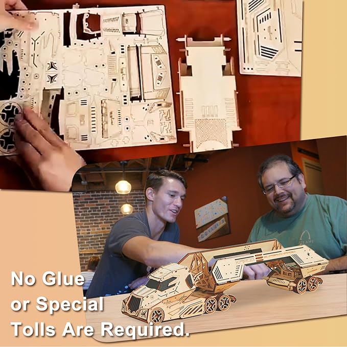 3D Wooden Puzzle for Adults, Wooden Red Wine Rack Mechanical Model Kit, DIY Funny Puzzle Handicraft Wood Craft Kit, Birthday Gift for Family & Friends Women Men, Home Decor