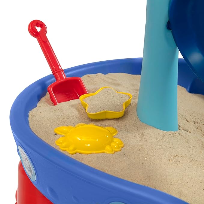 Spidey and His Amazing Friends Water Table by Delta Children| 3-Tier Water Play Table with 9-Piece Toy Set | Water Sensory Table + Summer Beach Toys for Outside Backyard for Toddlers Ages 2+, Blue