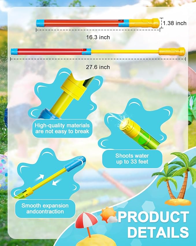 LQYoyz 18 PCS Water Gun - 16.5'' Water Soaker Blaster Bulk Squirt Gun for Kids Adults Water Game Fighting Toys for Summer Swimming Pool Beach Outdoor Activity