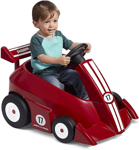 Radio Flyer Grow with Me Racer, Kids Battery Powered and Remote Control Ride On Toy, Red Toddler Ride On Toy for Ages 1.5-4 Years, Large